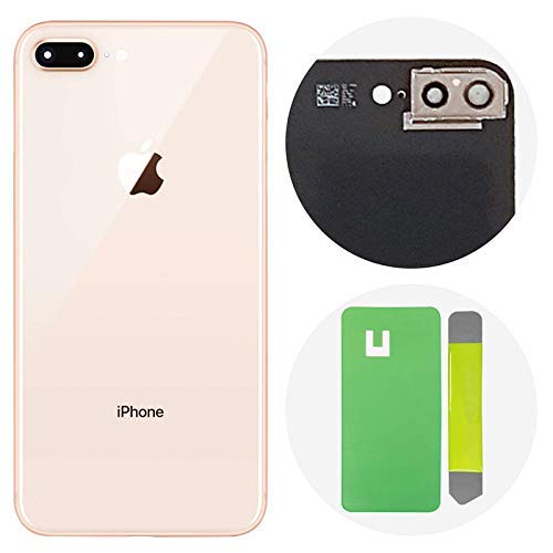 Apple iPhone Plus Replacement Back Glass Cover Back Battery Door  w/Pre-Installed Adhesive, Installed Camera