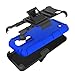 LG K8 Case, Escape 3 Case, Phoenix 2 Case, Zenic(TM) Hybrid Dual Layer Armor Defender Full-body Protective Case Cover with Kickstand & Belt Clip Holster Combo Cover (Dark Blue)