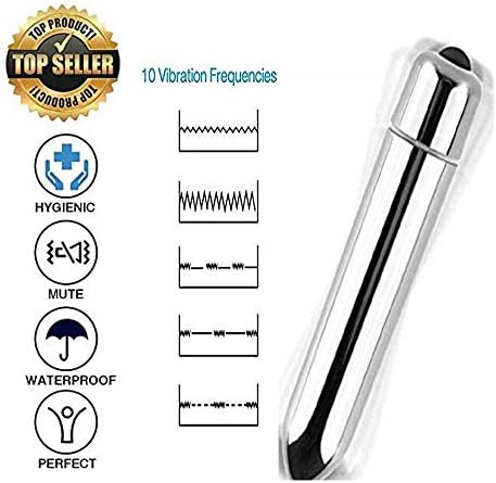 10 Speeds Powerful Waterproof Mini Powerful Bullet Shape Personal Vibrating Massage Femal &CoupleToy Tool (Silver)
