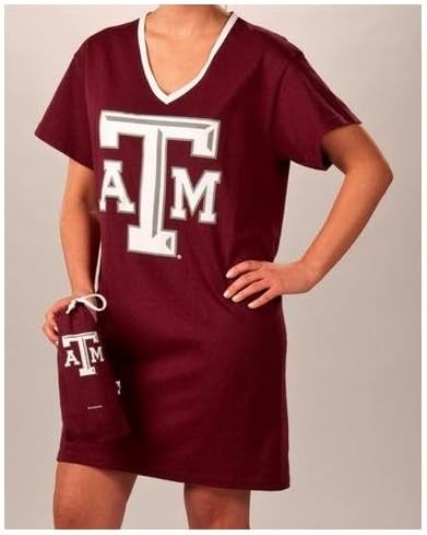 Texas A&amp;M Aggies TAMU NCAA Ladies Nightshirt Sleepwear With Carrying Bag Large / Xlarge