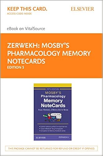 Mosby S Pharmacology Memory Notecards Elsevier Ebook On Vitalsource Retail Access Card Visual Mnemonic And Memory Aids For Nurses 9780323549530 Medicine