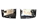 MIRROR COMPATIBLE WITH VOLVO VNL HOOD MIRROR COVERS SET CHROME PAIR LEFT & RIGHT SIDES PASSENGER AND DRIVER SIDE. HIGH QUALITY CHROME METALLIC FINISH