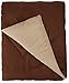 Amazon Basics Comforter Blanket Twin/Twin XL, Reversible Lightweight Microfiber All Season Blanket, Chocolate / Khaki
