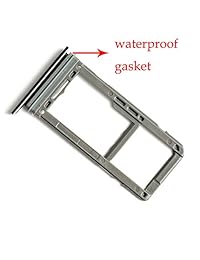 SIM Micro SD tarjeta bandeja soporte ranura con goma impermeable junta anillo de repuesto para Samsung Galaxy S9 G960 S9 Plus G965 (negro)