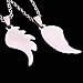 YAZILIND Stainless Steel 2 Piece Dragon and Angel Wing Couple Pendant Necklace Gift 17
