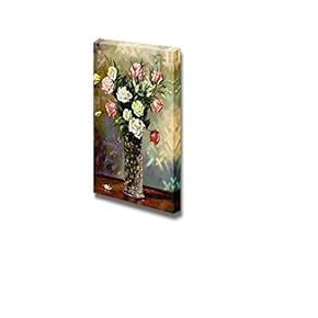 Canvas Prints Wall Art - Still-Life with a Vase and Flowers - 18" x 12"