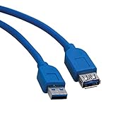 Tripp Lite 10-Feet USB 3.0 Super Speed 5Gbps Extension Cable (A Male to A Female) 10-ft, Blue (U324-010) 10'