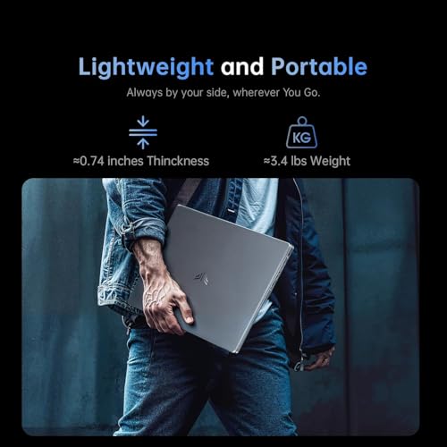 2026 Laptop 15.6" HD IPS Display Laptop with N95 Processor, Laptops 16GB RAM 256GB SSD Work Laptops UHD Graphics, Student Laptop Business Computer Light&Thin, Metal Shell, Webcam, Win, Type-C, USB3.2