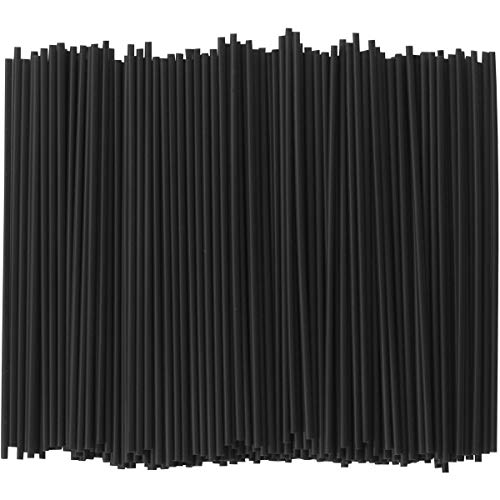 Jumbo Black Drinking Cocktail Straws: Made in USA, BPA Free: (5.75