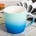 BEGONDIS Coffee Mug Ceramic Gradient Ombré Color Elegant Matte Tea Cup, Gift For Family and Friend 11.5oz