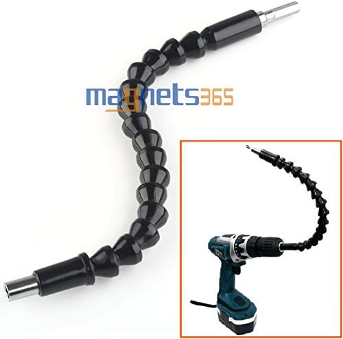 295MM FLEXIBLE FLEXI 1/4" HEX SCREWDRIVER EXTENSION BAR DRILL DRIVER SHAFT