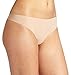 CLOYA Women's Seamless Invisible Thongs (M, 3 Pack Nude)