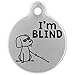 If It Barks - Engraved Pet ID Tags for Dogs - Personalized Stainless Steel Identification Tags - Custom Name Tag Attachment - Made in USA, I'm Blind