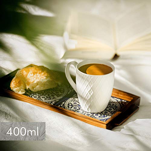 KIVY Tassen Set 6er x 400ml - GroÃe Kaffeetassen Set 6er - Kaffeetasse groà - Teetassen Set - Kaffee Tassen Sets - Kaffeebecher Keramik Becher Bunt - Bechersets - Kaffeepott Modern - Kaffeehäferl – Bild 4