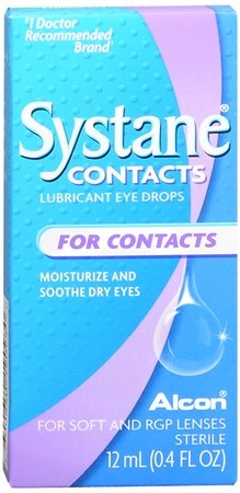 Systane Contacts Lubricant Eye Drops, 12-mililiter Bottles (Pack of 2)