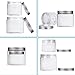 Makone 12 Packs Clear Plastic Jars with Silver Metal Lids (6pc 12oz + 6pc 5oz) BPA Free PET Food Safe Stackable Transparent Storage Container for Slime Kitchen Dry Goods