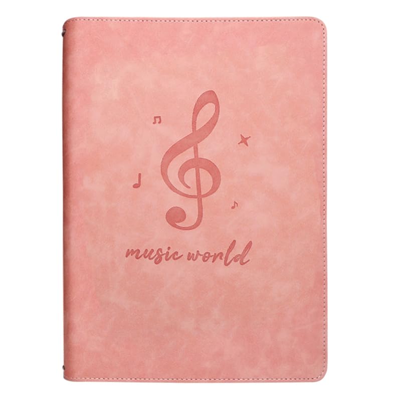 PU Leather Binding with Clipboard, Simple Combination of Leather with 20 Clear Plastic Cases