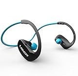Bluetooth Headphones, Liger XS900 Wireless Bluetooth 4.0 Headphones with Noise Cancelling and Mic - Great for Sports, Running, Gym, Exercise -Wireless Bluetooth Earbuds Headset Earphones - Blue