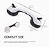 FChome Shower Wall Suction Cup Grab Bars,12 Inches Shower Handle Bar Offers Safe Grip with Strong Hold Suction Cup for Safety Grip Grab in Bathroom，Black