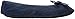 Isotoner Women's Terry Ballerina Slipper with Bow for Indoor/Outdoor Comfort, Navy, Large / 8-9 Regular US
