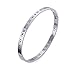 VNOX 3Pcs Stainless Steel Rhinestone Crystal Roman Numeral Bangle Bracelet,7.5