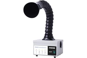 KNOKOO Solder Fume Extractor FES035 Smoke Filter Smoke Absorber for Soldering and Electric Iron Welding(110-240Voltage, Eu-Plug)