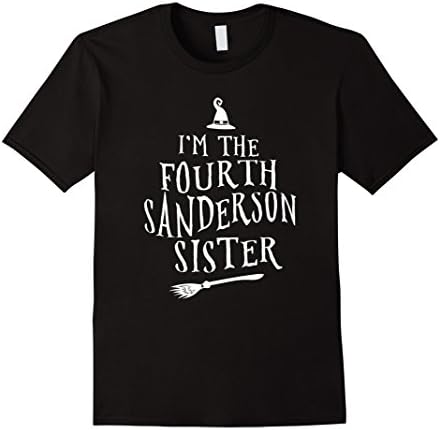 Men's I'm the Fourth Sanderson Sister T-Shirt Funny Halloween Tee 2XL Black