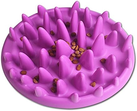 Sikete Slow Pet Bowl Non-Slip Interactive Feeder for Cat Dog Purple