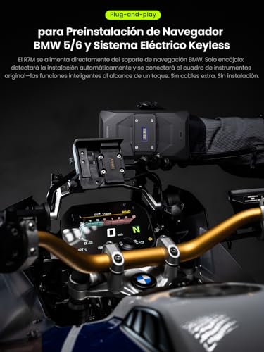 RiderNav R7M 7" Wireless CarPlay and Android Auto for BMW Motorcycles - Wonder Wheel Native Control Action Camera | Real-Time Data Reading (TPMS/RPM) |OTA Updates|GPS IP69K
