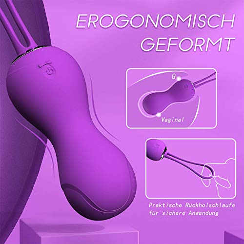 Liebeskugel Vibrationsei Bullet Vibratoren für sie Klitoris und G-Punkt Vibrator mit 10 Vibrationsmodi, Vibro-Ei mit kabellose Fernbedienung, Vibrationseier Erotik Sexspielzeug für Frauen und Paare