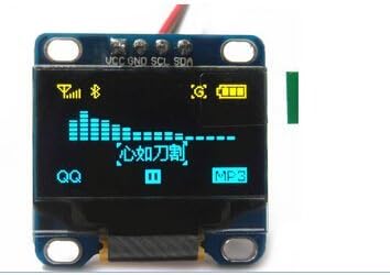 VKmaker 2016 New Design Yellow and Blue Double Color 4pin 128X64 0.96 OLED LCD LED Display Module 0.96" I2C IIC Communicate