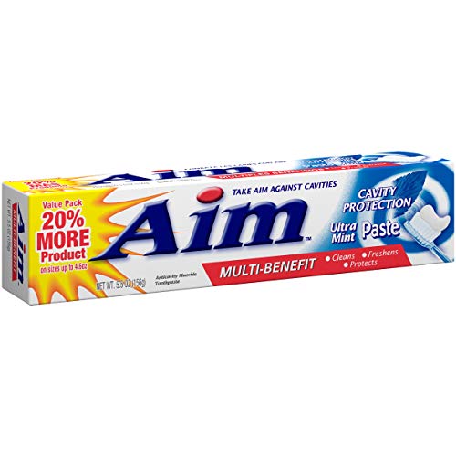 Aim Cavity Protection Anticavity Fluoride Toothpaste Ultra Mint, 5.5 OZ