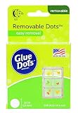 Glue Dots Removable Adhesive Dot Roll, Contains 200 (.5 Inch) Diameter Dots (08248)