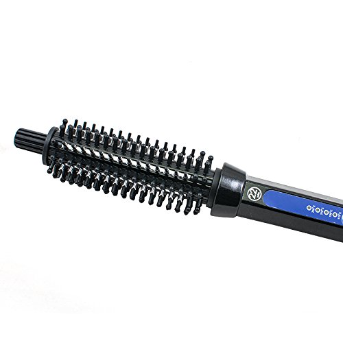 genmine Curlmaster Curling Iron Brush 2 in 1 Professional Iron Salon Curling Brush Travel Curling Iron Hair Brush Electric Straightener Brush