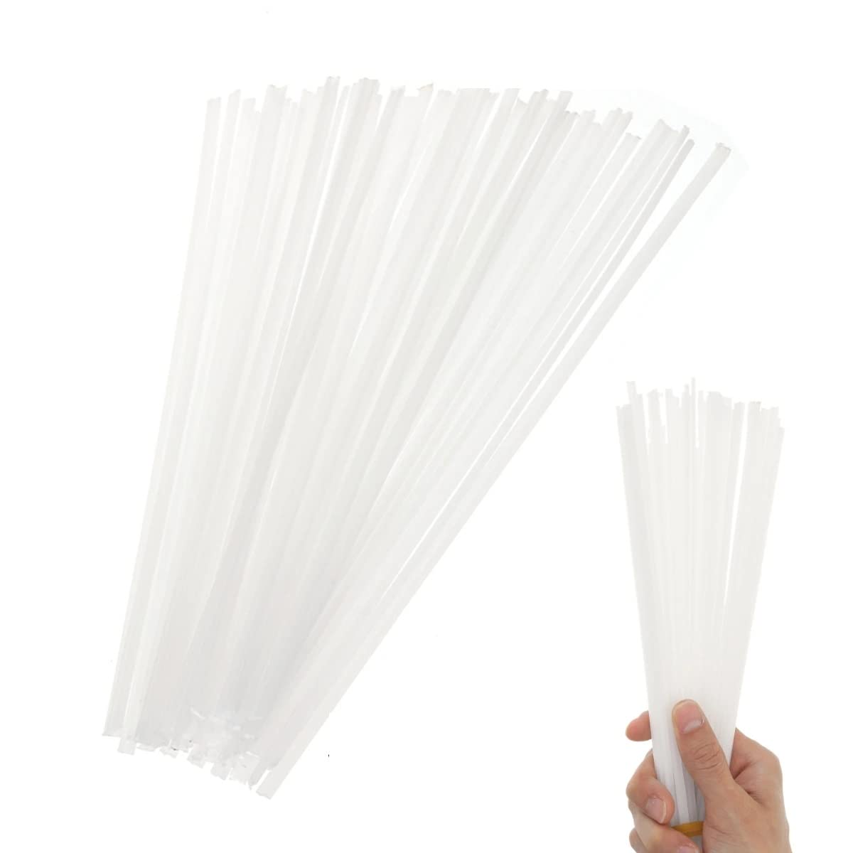 MASUNN 50PCS Plastic Welding Rods White PP Welding Sticks 200mm for Plastic Welding