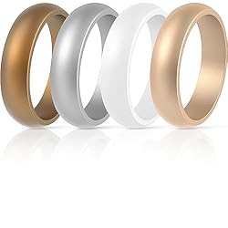 ThunderFit Silicone Rings Wedding Bands for