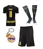 2016/2017 Dortmund #11 reus away Soccer Football Jersey Sportswear Team Polo Shirt & Short & Socks & Keychain