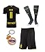 2016/2017 Dortmund #11 reus away Soccer Football Jersey Sportswear Team Polo Shirt & Short & Socks & Keychain