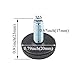 TOVOT 24 PCS M6 20mm Furniture Leveling Feet Table Feet Screw on Adjustable Furniture Levelers for Chair Cabinet (Black)