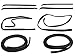 Front Door Window Run Sweep Felts Weatherstrip Seals Kit Set for Chevy GMC Truck