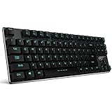 Mechanical Keyboard HAVIT Backlit Wired Gaming Keyboard Extra-Thin &amp; Light, Kailh Latest Low Profile Blue Switches, 87 Keys N-Key Rollover (Black)