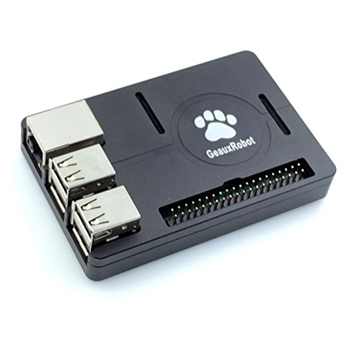 GeauxRobot CNC Computer Numeric Control Metal Aluminum Alloy Raspberry Pi 3B Compact Case Box Enclosure also for Pi 2B B+ Matte Finish
