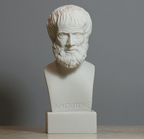 Aristotle Greek Philosopher Scientist Alabaster Bust Head Statue Sculpture 5.9'
