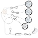 Cefrank LED Display Lighting Under Cabinet Kit - Plug-in 4 Pack Puck Light - Warm White 3000K