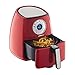 GoWISE USA 3.7-Quart 7-in-1 Air Fryer with 7 Cook Presets + 50 Recipes for your Air Fryer (Chili Red)