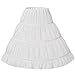 BKSKK Girls 3 Hoop Flower Girl Crinoline Petticoat Skirt with Lace Edge