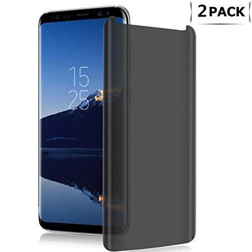 [2-Pack] Samsung Galaxy S9 Screen Protector Privacy Temered Glass,[Anti Glare] HD Privacy Protective Glass Screen Protector Film Compatible Galaxy S9 - Anti Spy, Anti-Scratch, Bubble Free