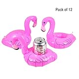 CoZroom Inflatable Flamingo Coasters for Swimming Pool Party and Beach Party Floats Bar Coasters Pack of 12 Color Pink Flamingo