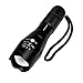 ON THE WAYZoomable Scalable 1600 Lumen Handheld Flashlight XML T6 5 Mode Adjustable Focus Zoom Tactical Torch Water Resistant Camping Lamp with 18650 3.7V Rechargeable Battery and 18650 Charger
