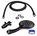Wellness & Co Aquarius Oil Rubbed Bronze Shower Head with Handheld Spray and Extra Long Hose, Modern Style, 6 Settings, 4.9